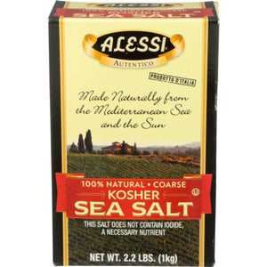 Alessi - Kosher Sea Salt, 1 Kg - Pack of 6