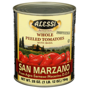 Alessi - San Marzano Peeled Tomato, 28 Oz - Pack of 12