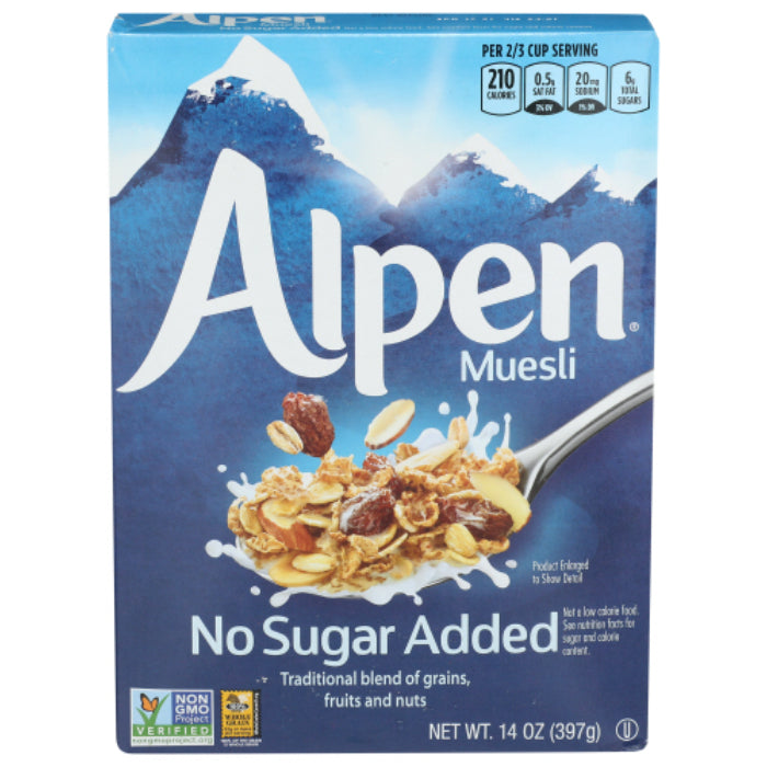 Alpen Cereal Muesli No Sugar 14 Oz
