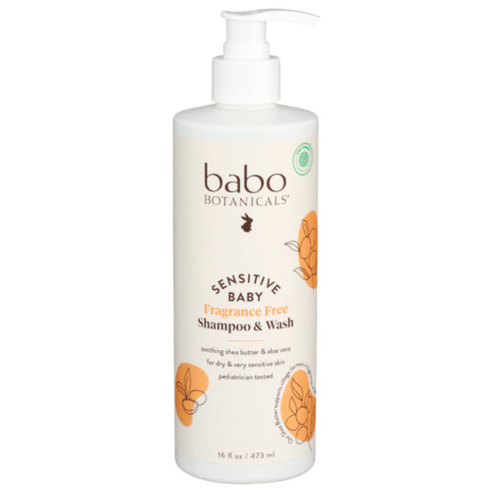 Babobotani - Shampoo Wash Baby, 16 oz