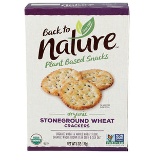 Back To Nature - Stone Ground White Crackers, 6 oz