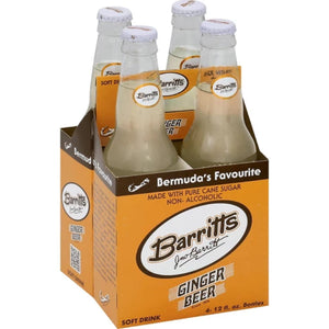 Barritts - Soda 4 Pack Ginger Beer, 48 Fl Oz - Pack of 6