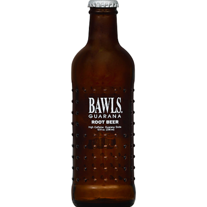 BAWLS GUARANA - Soda Root Beer, 10 oz - Pack of 12