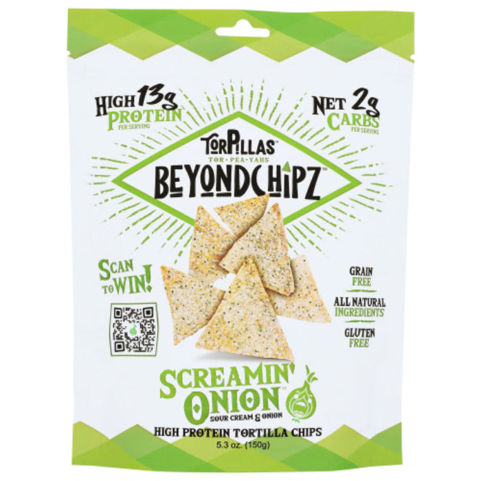 Beyondchipz - Chips - Screamin Onion, 5.3oz (Pack of 12)