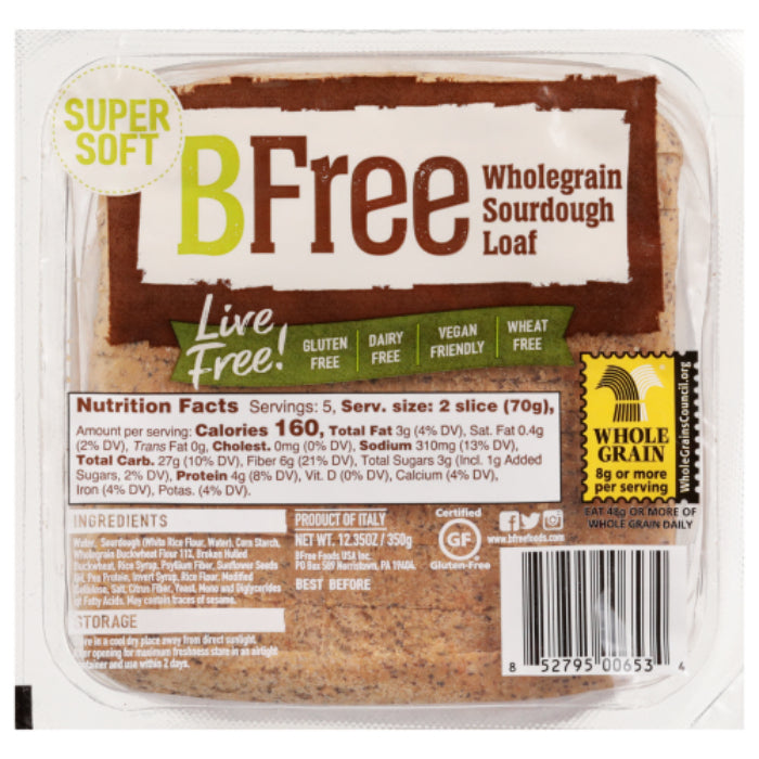 BFree - Bread Wholegrain Loaf, 12.35 OZ - Pack Of 6