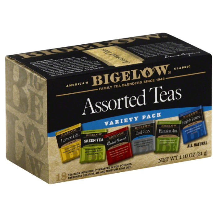 Bigelow - Variety Tea 18 Bags, 1.1 OZ (Pack of 6)