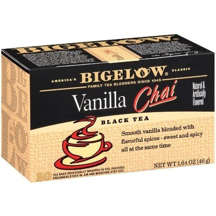 Bigelow - Tea Chai Vanilla, 20 Bags, 1.64 OZ - Pack Of 6