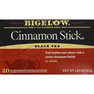 Bigelow - Tea Cinnamon Sticks, 20 Bags, 1.28 OZ - Pack Of 6