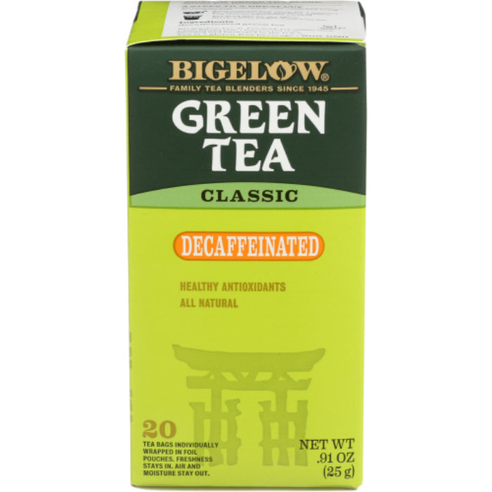 Bigelow - Tea Decaf Green 20 Bags, 0.91 OZ (Pack of 6)