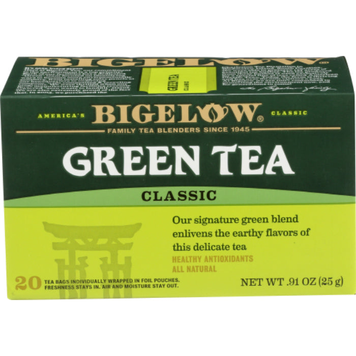 Bigelow - Tea Green 20 Bags, 0.91 oz (Pack of 6)