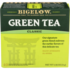 Bigelow - Tea Green, 40 Bags, 1.82 oz - Pack of 6