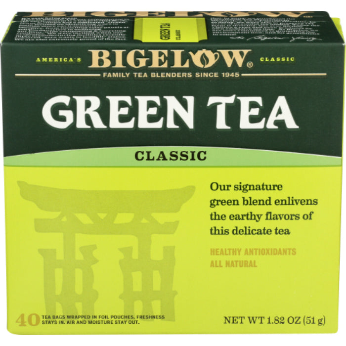 Bigelow - Tea Green, 40 Bags, 1.82 oz - Pack of 6