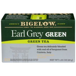 Bigelow - Tea Green Earl Grey, 20 Bags, 1.05 oz - Pack of 6