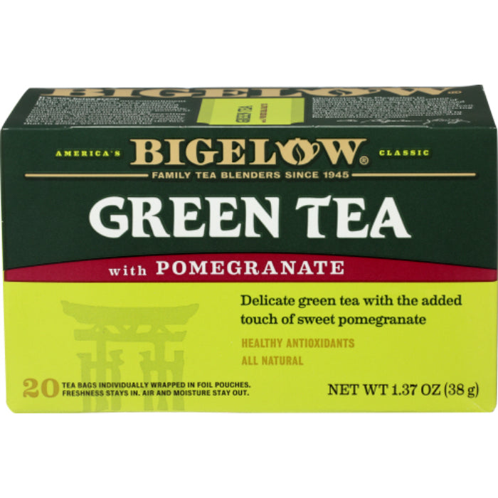 Bigelow - Tea Green Pomegranate, 20 Bags, 1.37 oz - Pack of 6