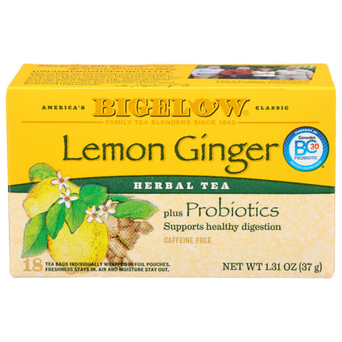 Bigelow - Tea Lemon Ginger 18 Bags, 1.39 oz (Pack of 6)