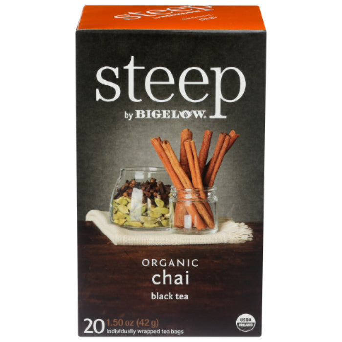 Bigelow - Tea Steep Chai Organic 20 Bags, 1.5 oz (Pack of 6)