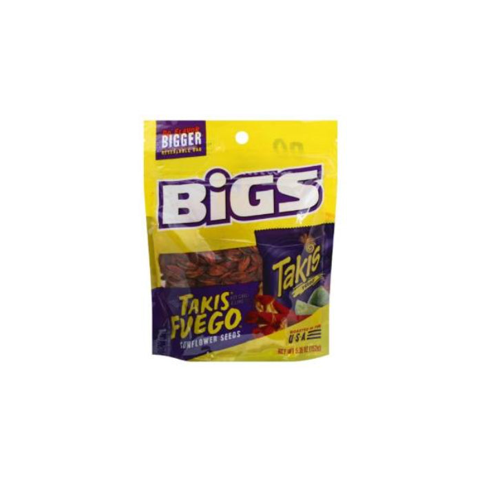 BIGS - Seeds Sunflower Takis Fuego, 5.3 Oz (Pack of 6)