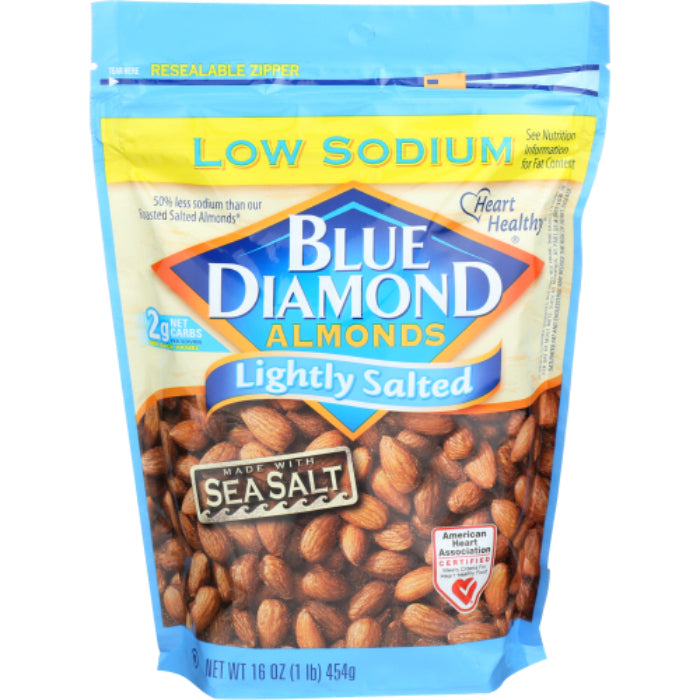 Blue Diamond - Almond Lightly Salted, 16 oz (Pack of 6)