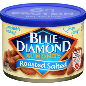 Blue Diamond - Almond Roasted Salt Tins, 6 oz - Pack of 12