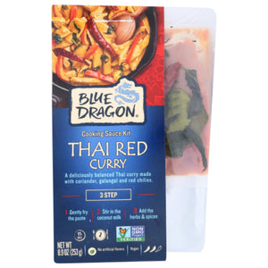 Blue Dragon - Curry Kit Thai Red 3 Step, 8.9 oz (Pack of 6)