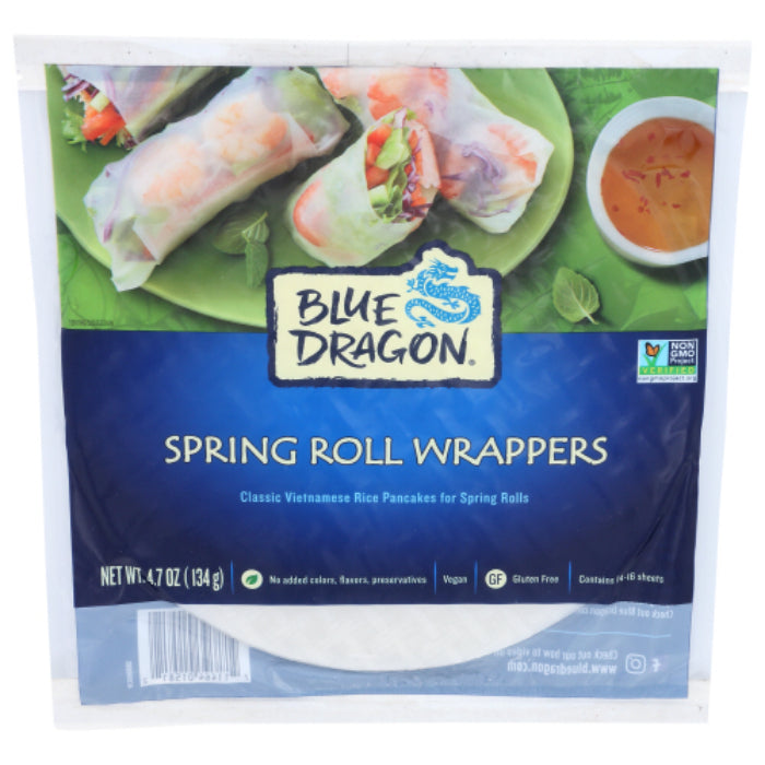 Blue Dragon - Spring Roll Wrapper, 4.7 oz (Pack of 12)