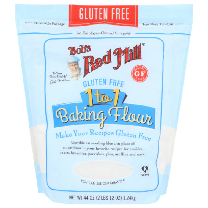 Bob's Red Mill - Baking Flour Gluten Free 1-to-1, 44 OZ - Pack of 4