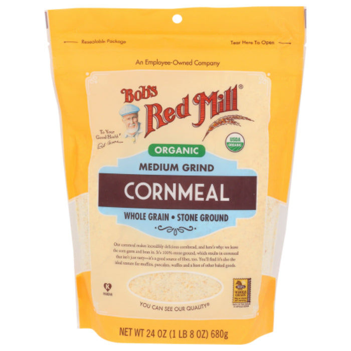 Bob's Red Mill - Cornmeal, Medium Grind, Organic, 24 OZ - Pack of 4