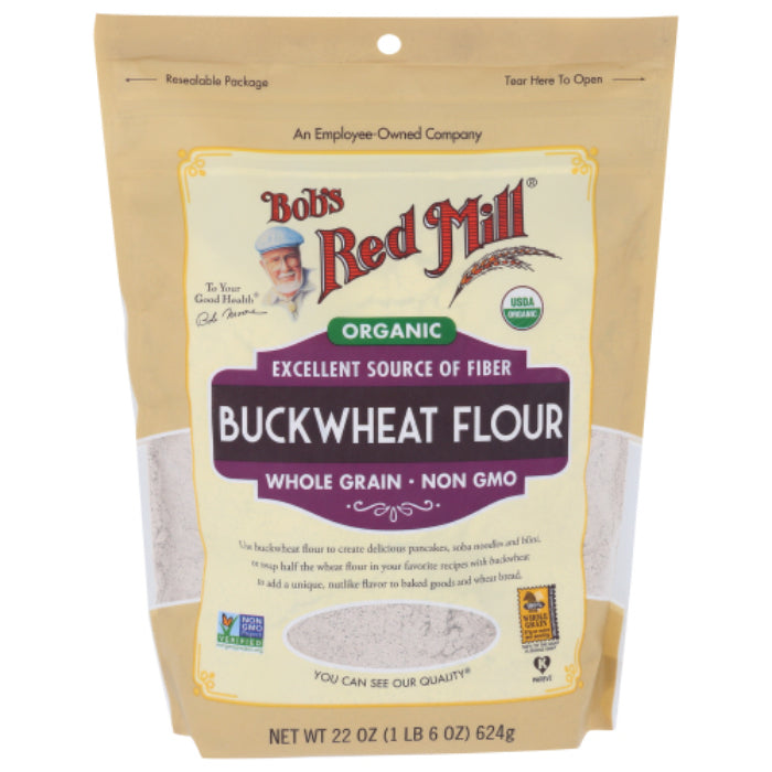 Bob's Red Mill - Flour, Buckwheat, Organic, 22 OZ - Pack of 4