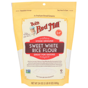 Bob's Red Mill - Flour, Rice, Sweet White, 24 OZ - Pack of 4