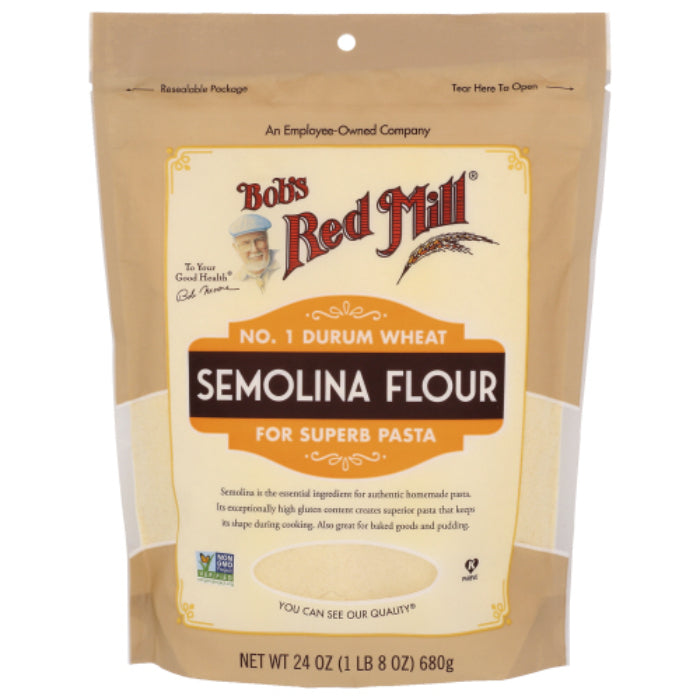 Bob's Red Mill - Flour, Semolina, 24 OZ - Pack of 4