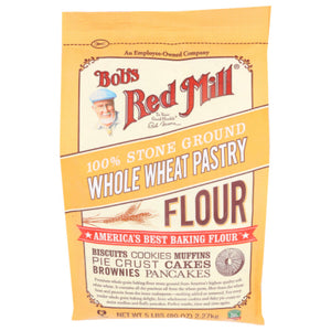 Bob's Red Mill - Flour, Whole Wheat Pastry, 5 LB - Pack of 4