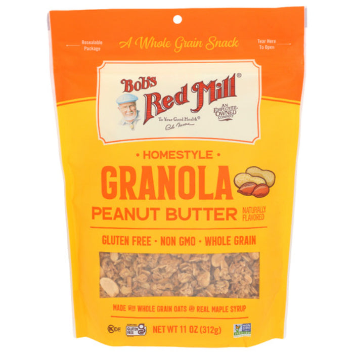 Bob's Red Mill - Granola, Homestyle, Peanut Butter, 11 OZ - Pack of 6