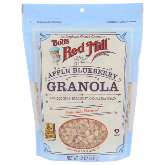 Bob's Red Mill - Granola, No Fat, Apple Blueberry, 12 oz | Pack of 4