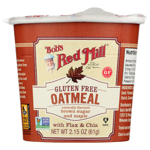 Bob's Red Mill - Oatmeal Cup, Maple Brown Sugar, 2.15 OZ - Pack of 12