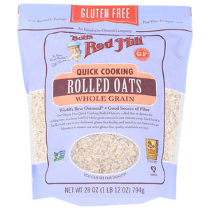 Bob's Red Mill - Oats, Rolled, Gluten-Free, Quick Cooking, 28 OZ - Pack of 4