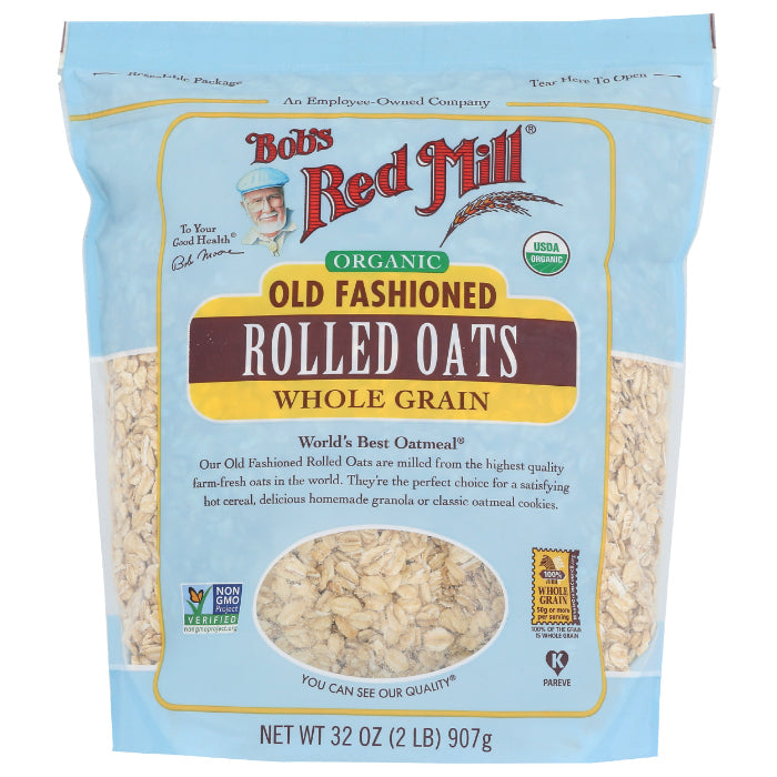 Bob's Red Mill - Oats, Rolled, Old Fashioned, Organic, 32 OZ - Pack of 4