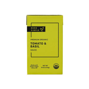 Born Simple - Tomato & Basil Organic, 18 oz - Pack of 8