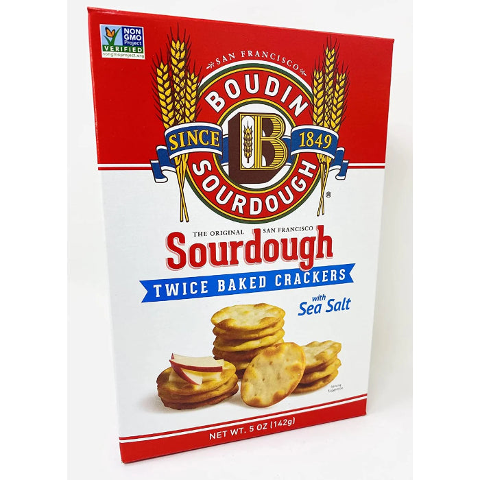 Boudin Sourdough - Crackers Sourdough Sea Salt, 5 oz - Pack of 12