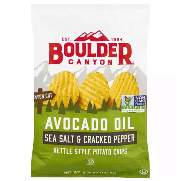 Boulder Canyon - Avocado Oil Sea Salt & Pepper Chips, 5.25 oz - Pack of 12