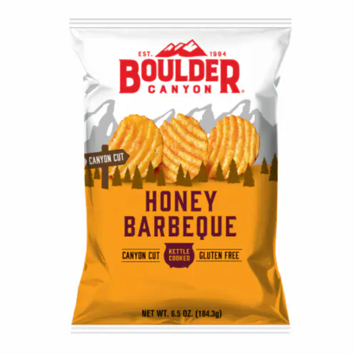 Boulder Canyon - Cut Canyon Honey BBQ Chips, 6.5 Oz | Pack of 12