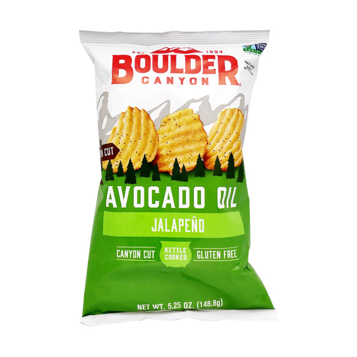 Boulder Canyon - Jalapeño Avocado Oil Chips, 5.25 oz - Pack of 12