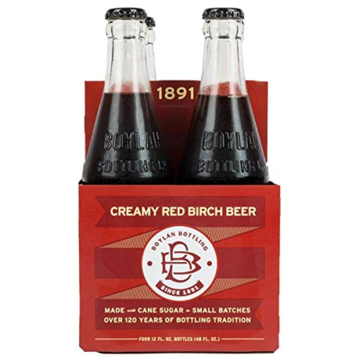 Boylan - Soda Birch Beer Creamy Red, 48 fl oz (4 Pack) - Pack of 6