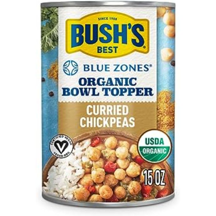 Bushs Best Chickpeas Curried Topper, 15 OZ (Pack of 6)