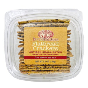 Butcher & Baker - Flatbread 5 Seed Sea Salt, 5.5 Oz (Pack Of 12)