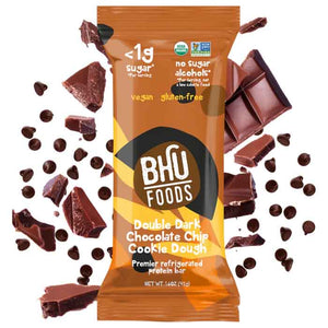 Bhu Foods - Bar Keto Double Chocolate Cookie Dough, 1.6oz | Pack of 8