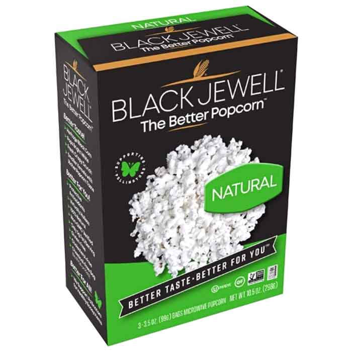 Black Jewell - Microwave Popcorn Natural, 6pk, 21oz  Pack of 6