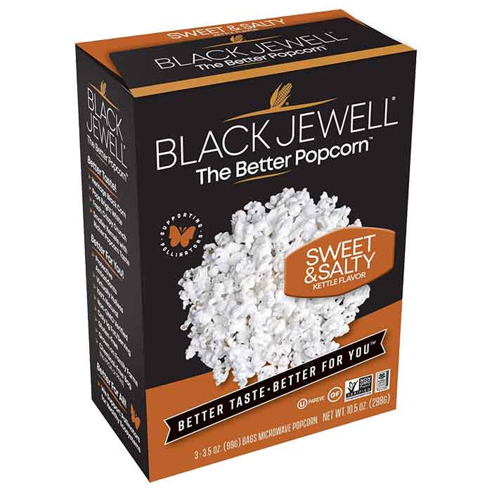 Black Jewell - Microwave Popcorn Sweet & Salty, 3pk, 10.5oz  Pack of 6