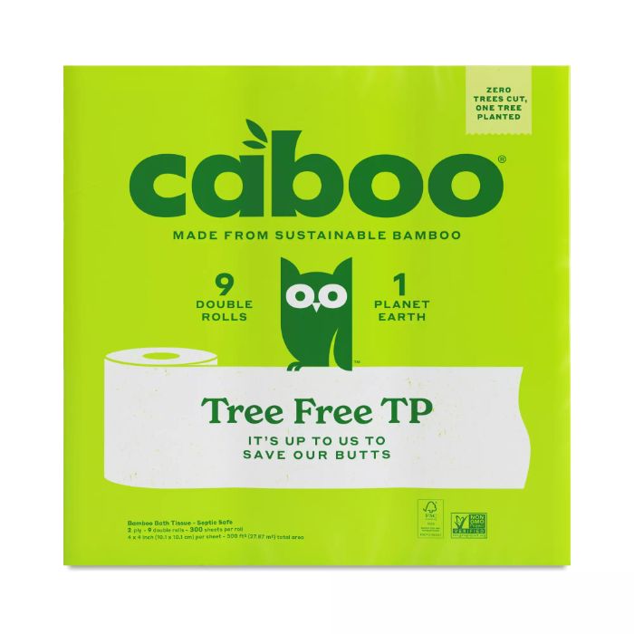 Caboo - Bath Tissue 9 Pack 300 Sheet, 1 Each (Pack Of 6)