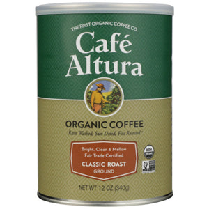 Cafe Altura - Organic Roast Coffee Ground Classic, 12 Oz (Pack Of 1)