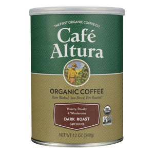 Cafe Altura - Organic Coffee Ground Dark Roast, 12 Oz (Pack Of 6)